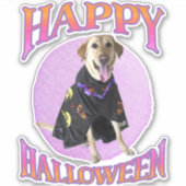 Sticker Cute Halloween Labrador (Devant)