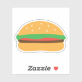 Sticker Cute Hamburger (Feuille)