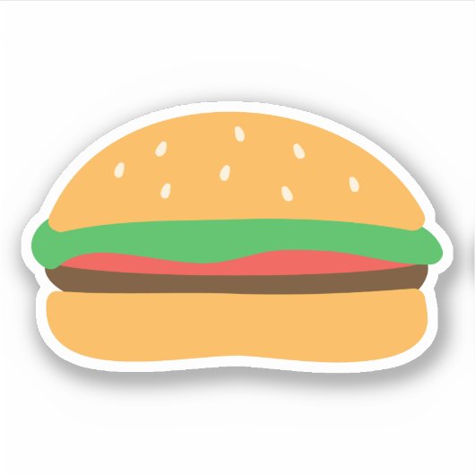 Sticker Cute Hamburger (Devant)