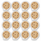 Sticker Cute Happy Chocolate Chip Cookie (Devant)