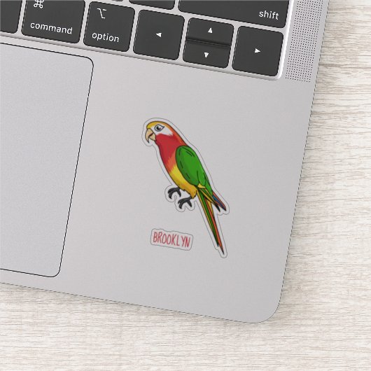 Sticker Cute happy parrot (Détail)