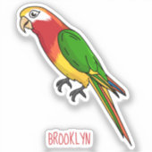 Sticker Cute happy parrot (Recto)