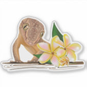 Sticker Cute Hawaii Gecko (Devant)