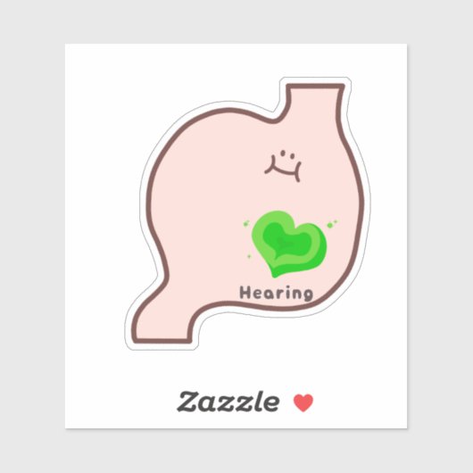 Sticker Cute healing organ art (Feuille)