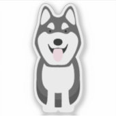 Sticker Cute Husky Chien Chien Chien Chiot Pet Animal Kiss (Devant)