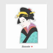 Sticker Cute Japonaise Geisha (Feuille)