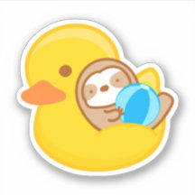 Cute Jaune en caoutchouc Duckie Flottant Sloth