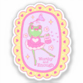 Sticker Cute Jolly Frog - Digne et Assez (Recto)