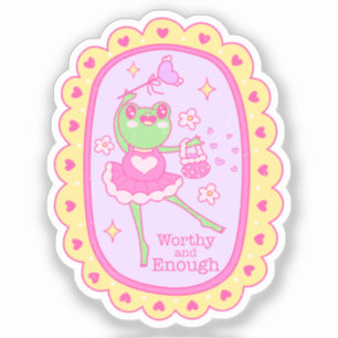 Sticker Cute Jolly Frog - Digne et Assez