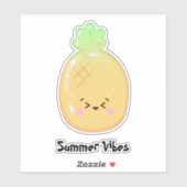 Sticker Cute Kawaii ananas Gummi Fruit (Feuille)