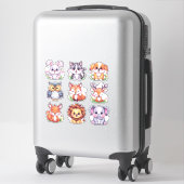 Sticker Cute kawaii animaux #2 (Sur valise)