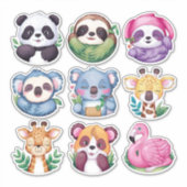 Sticker Cute kawaii animaux #4 (Devant)