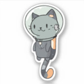Sticker Cute Kawaii Astronaut (Devant)
