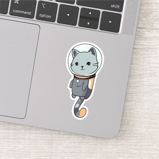 Sticker Cute Kawaii Astronaut Kitten (Détail)