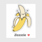 Sticker Cute Kawaii Banana (Feuille)