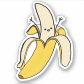 Sticker Cute Kawaii Banana (Devant)