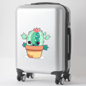 Sticker Cute kawaii cactus (Sur valise)