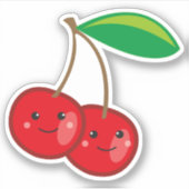 Sticker Cute Kawaii Cerises Fruit (Devant)