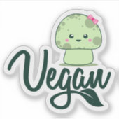 Sticker Cute Kawaii Champagne Vegan (Devant)