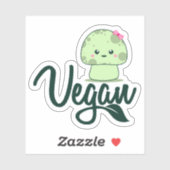 Sticker Cute Kawaii Champagne Vegan (Feuille)