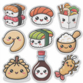 Sticker Cute Kawaii Chinese Food (Devant)