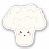 Sticker Cute kawaii chou-fleur caricature personnage autoc (Devant)