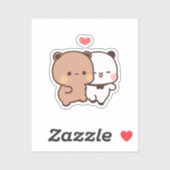 Sticker Cute Kawaii Chubby Mochi Panda ours (Feuille)
