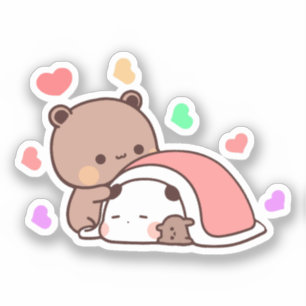 Sticker Cute Kawaii Chubby Mochi Panda ours