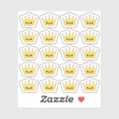 Sticker Cute Kawaii Crown Bujo Planner Décor (Feuille)