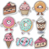 Sticker Cute Kawaii Desserts (Devant)