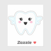 Sticker Cute kawaii fée des dents (Feuille)