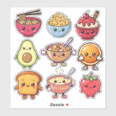 Sticker Cute Kawaii Food  (Feuille)