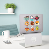 Sticker Cute Kawaii Foods | Donut, Coffee, Ramen (Ordinateur portable sur le bureau)