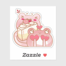 Cute Kawaii Frog Eating Cake Personalized