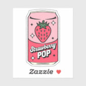 Sticker Cute Kawaii Fun Fruity Fruity Juice Boire (Feuille)