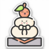 Sticker Cute Kawaii Kagami Mochi (Recto)