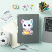 Sticker Cute Kawaii Kitty Face | Emblème de chat doux (Couverture iPad)