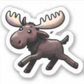 Sticker Cute Kawaii Moose (Devant)