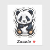 Sticker Cute Kawaii Panda (Feuille)