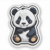 Sticker Cute Kawaii Panda (Devant)