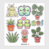 Sticker Cute Kawaii Plants (Feuille)