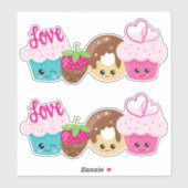 Sticker Cute Kawaii Sweets Valentine (Feuille)