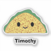 Sticker Cute Kawaii Taco (Devant)