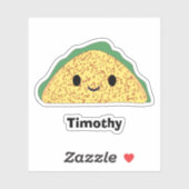 Sticker Cute Kawaii Taco (Feuille)