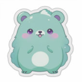 Sticker Cute Kawaii Teddy Bear (Devant)