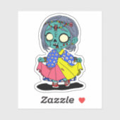 Sticker Cute kényan Zombie (Feuille)