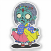 Sticker Cute kényan Zombie (Devant)
