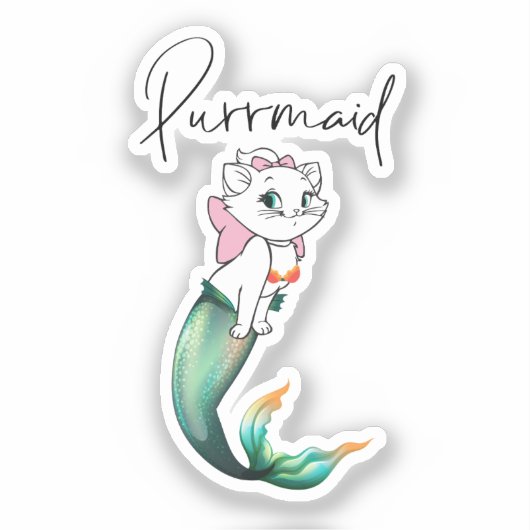 Sticker Cute Kitten Purrmaid - Fun Mermaid Design de chat (Recto)