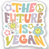 Sticker Cute L'Avenir est Vegan, Vegan (Recto)