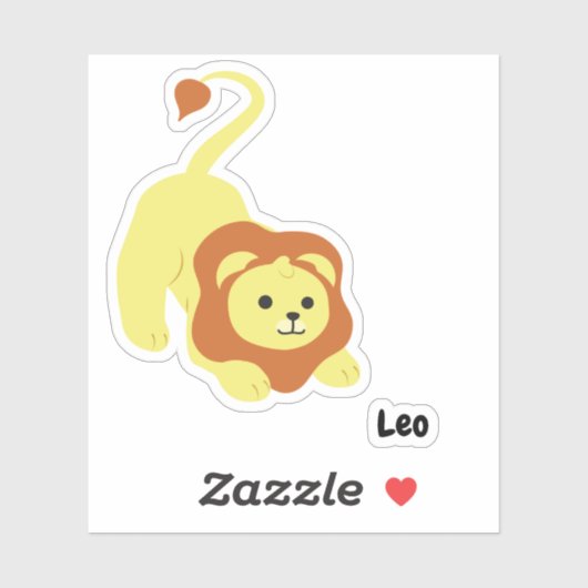 Sticker Cute Leo (Feuille)